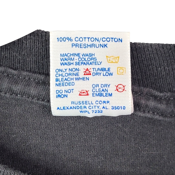 Left Handed Persons Graphic Gag Bold Print Vintage 90's Y2K Black T-Shit XXL - Picture 8 of 13